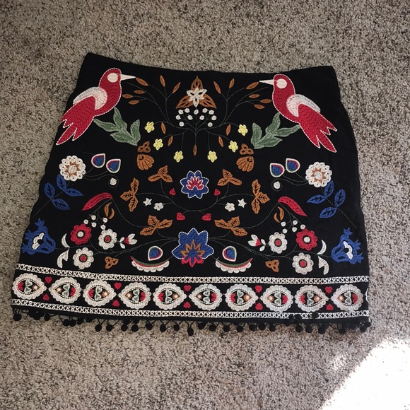 Altar'd State Dresses & Skirts - Black embroidered skirt